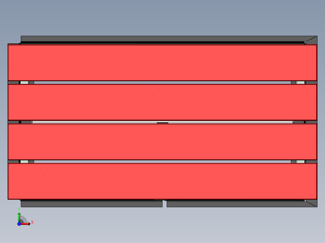 预装式抽屉装置前视图