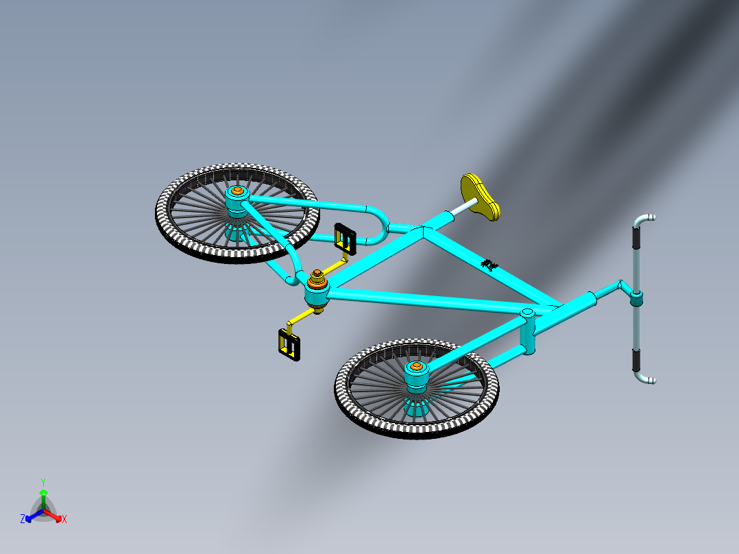 13---自行车sw2006三维图纸模型设计图纸正等轴测图