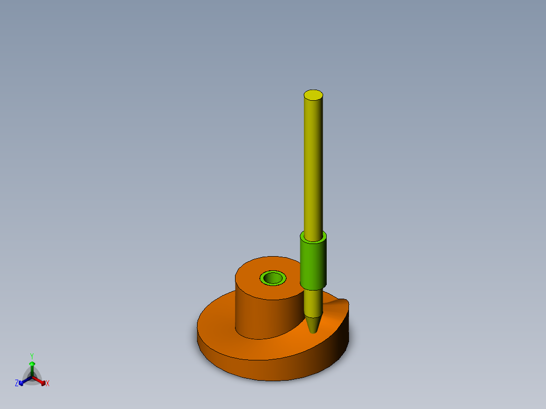 圆柱凸轮正等轴测图