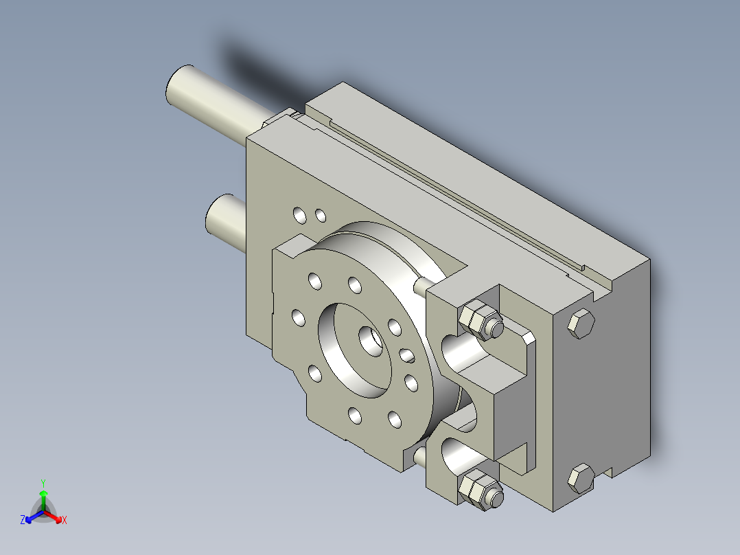 旋转气爪PRC20ST-90正等轴测图