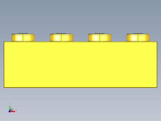 乐高套装 4421基本积木-300124 Bright Yellow Brick 2 x 4.STEP前视缩略图