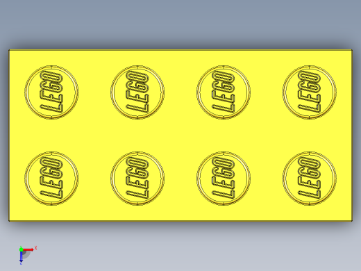 乐高套装 4421基本积木-300124 Bright Yellow Brick 2 x 4.STEP俯视缩略图