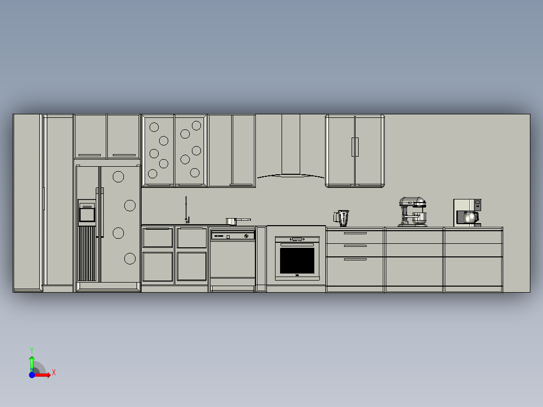 厨房设计前视图