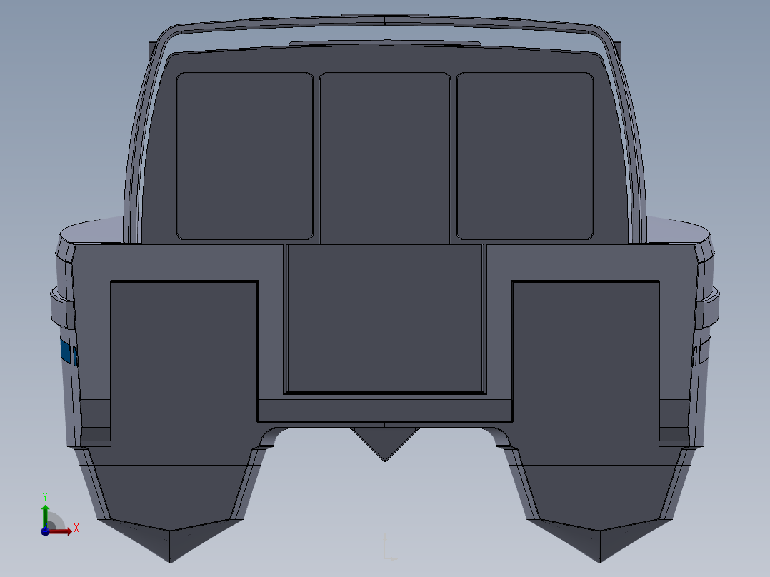 10米双体快艇简易模型前视图