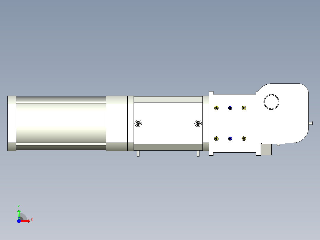 德克斯TUNKERS气缸数模KS_160_2_BD_A00_T08_135GRAD前视图