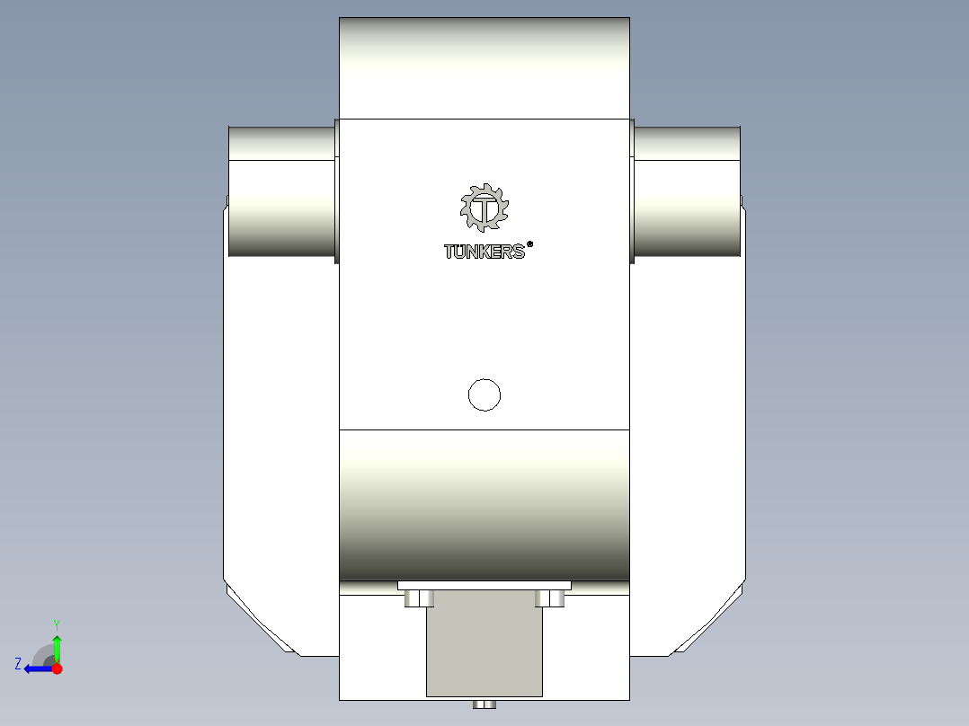 德克斯TUNKERS气缸数模KS_160_2_BD_A00_T08_135GRAD右视图