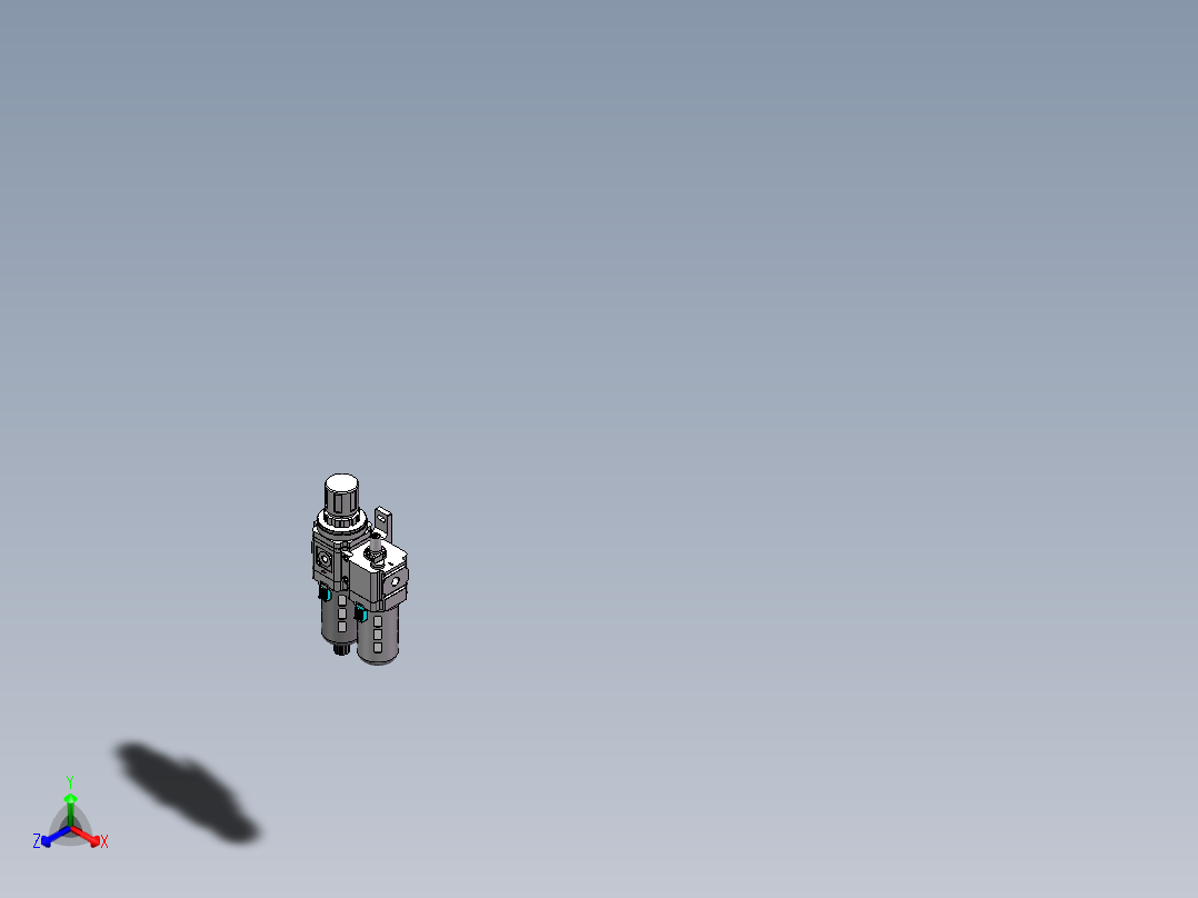 油水分离器EAC3010-02-P1 亿日正等轴测图