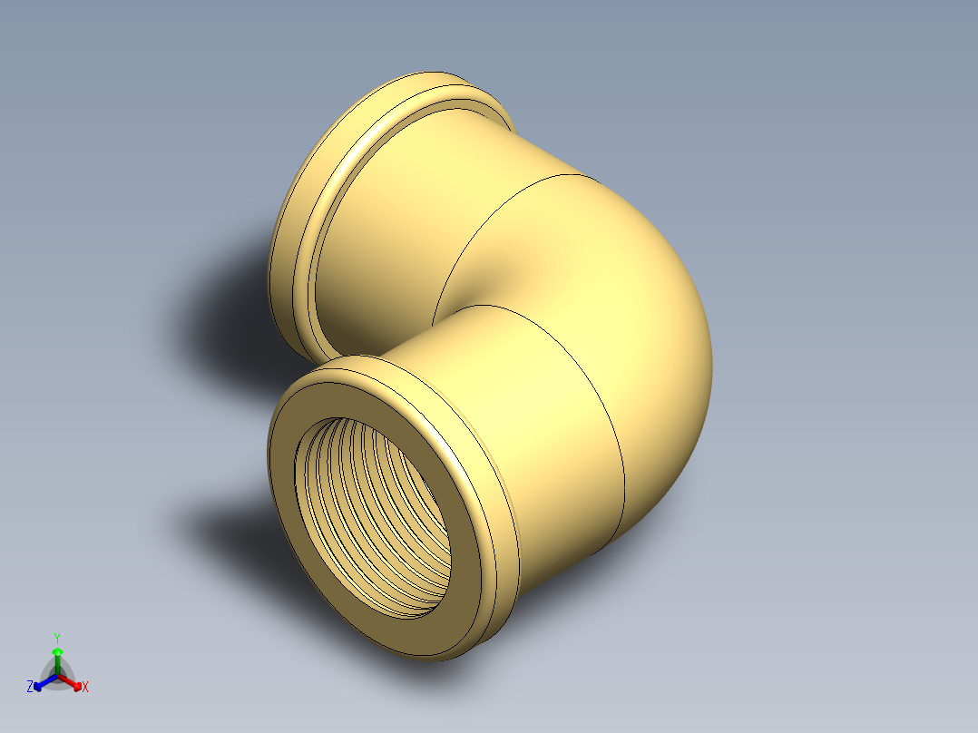 管件接头、螺纹接头、三通(81)正等轴测图