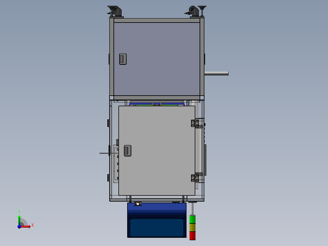 全自动铣床铣除浇口设备sw17可编辑前视图