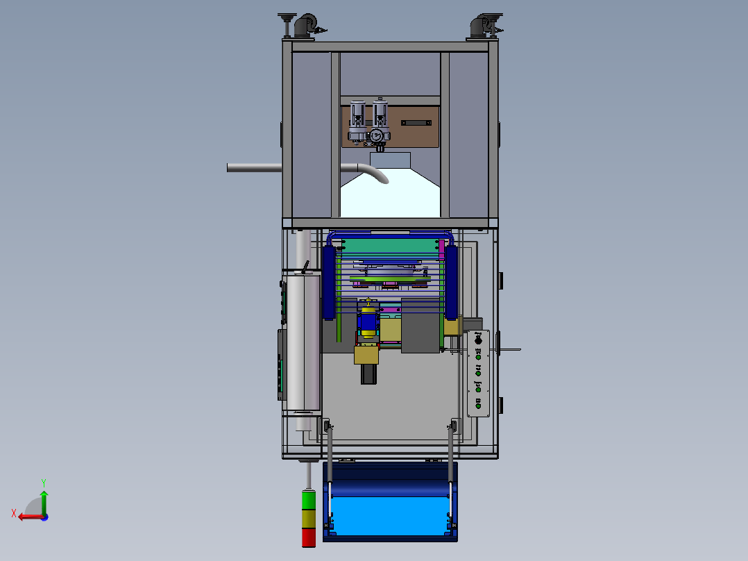 全自动铣床铣除浇口设备sw17可编辑后视图