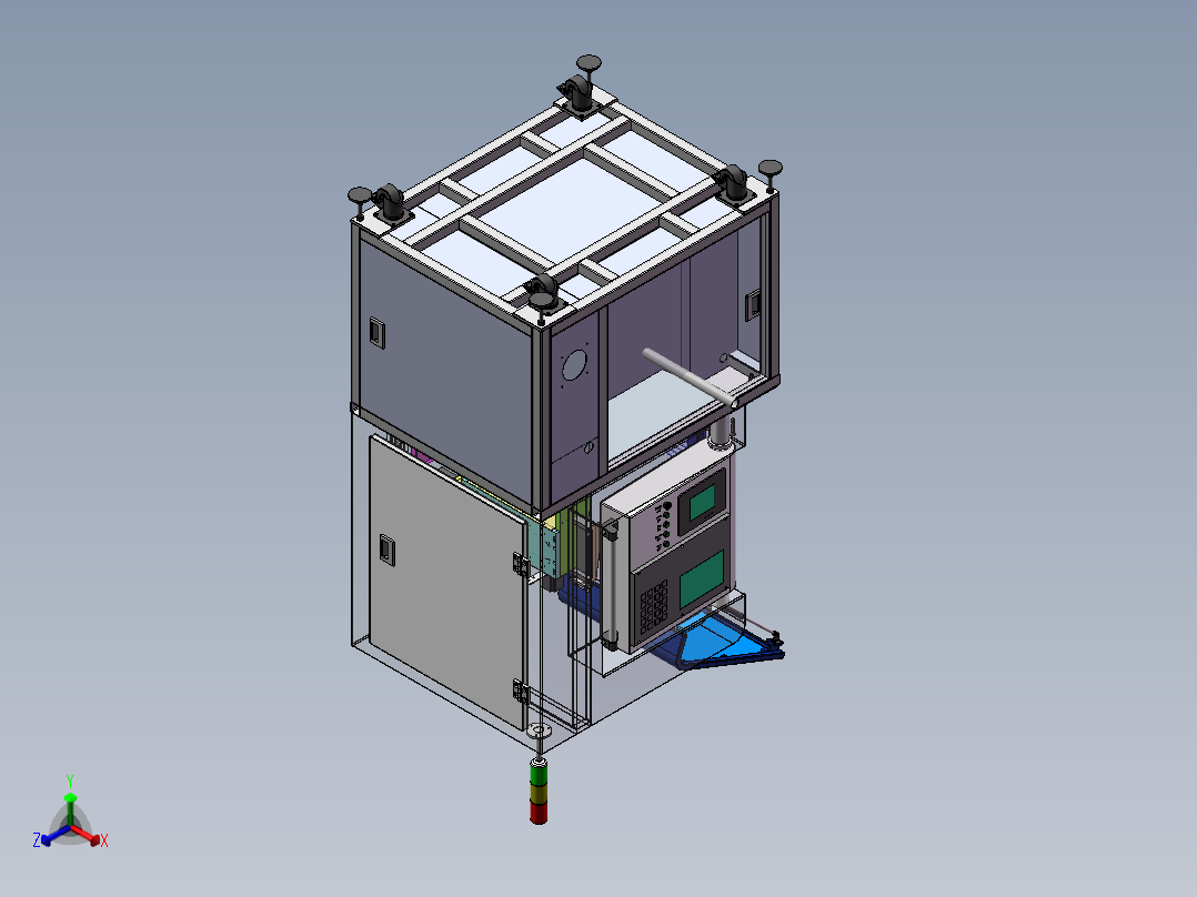 全自动铣床铣除浇口设备sw17可编辑正等轴测图