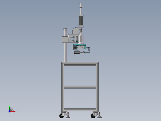 波纹管自动组装机（sw18可编辑+工程图）前视缩略图