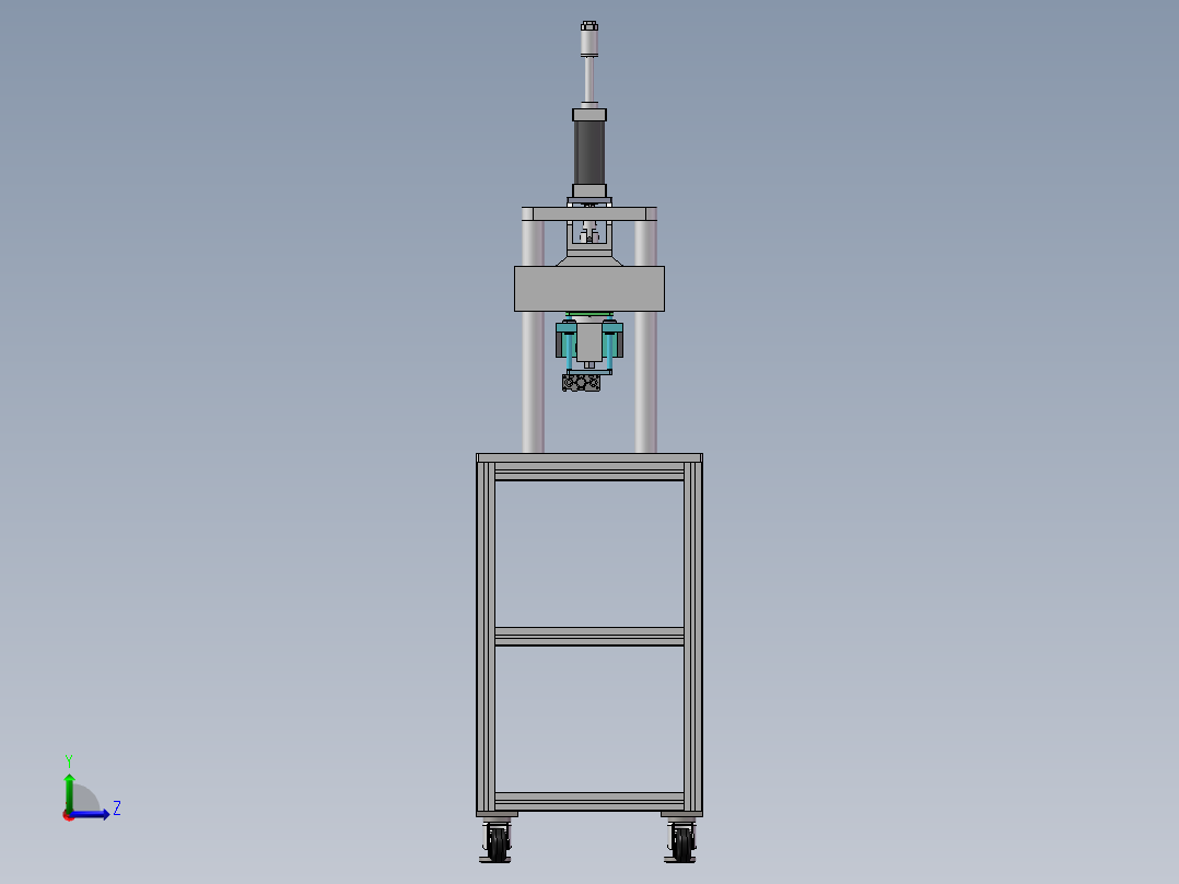 波纹管自动组装机（sw18可编辑+工程图）左视图