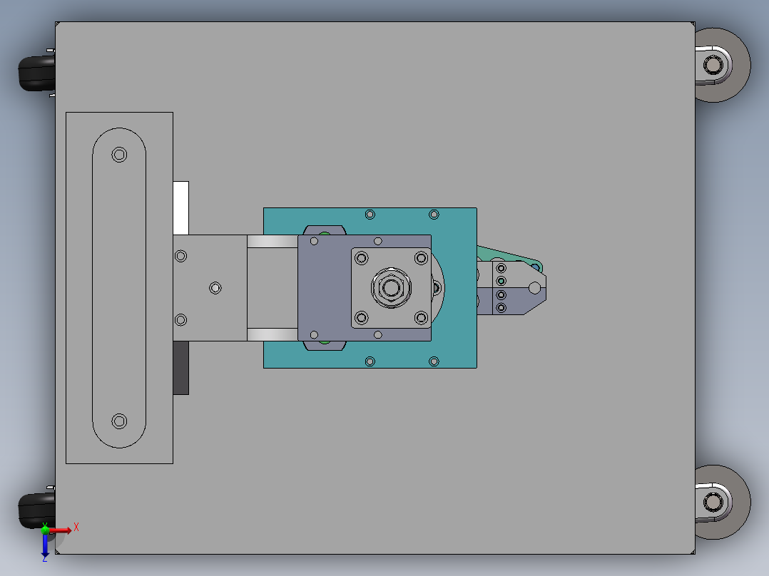 波纹管自动组装机（sw18可编辑+工程图）俯视图