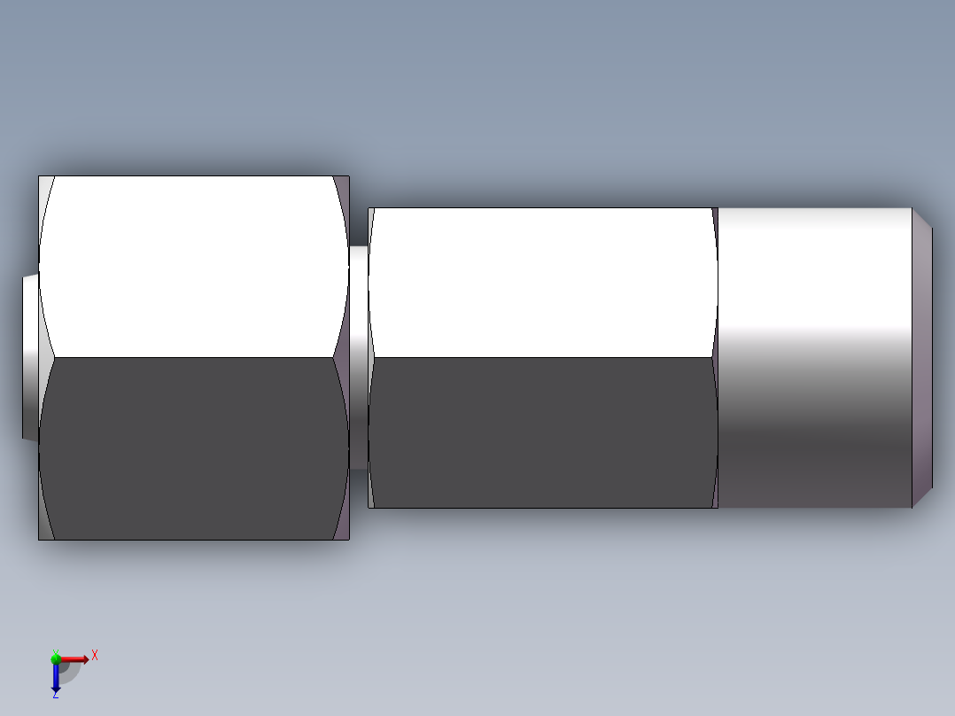 直通同径度接头、2C-14俯视图