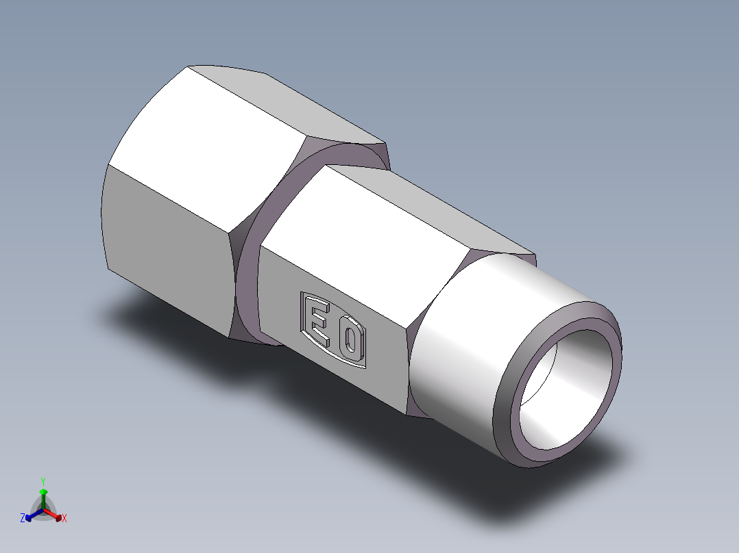 直通同径度接头、2C-14正等轴测图