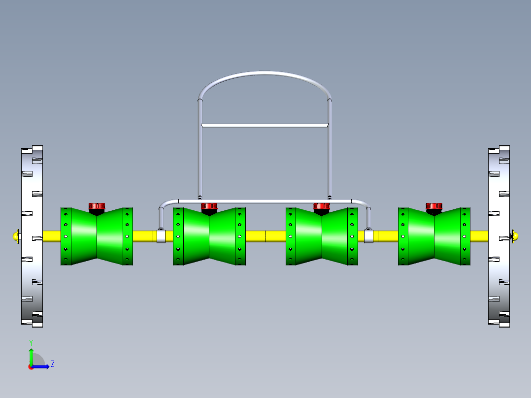 B3003340-鼓式播种机左视图