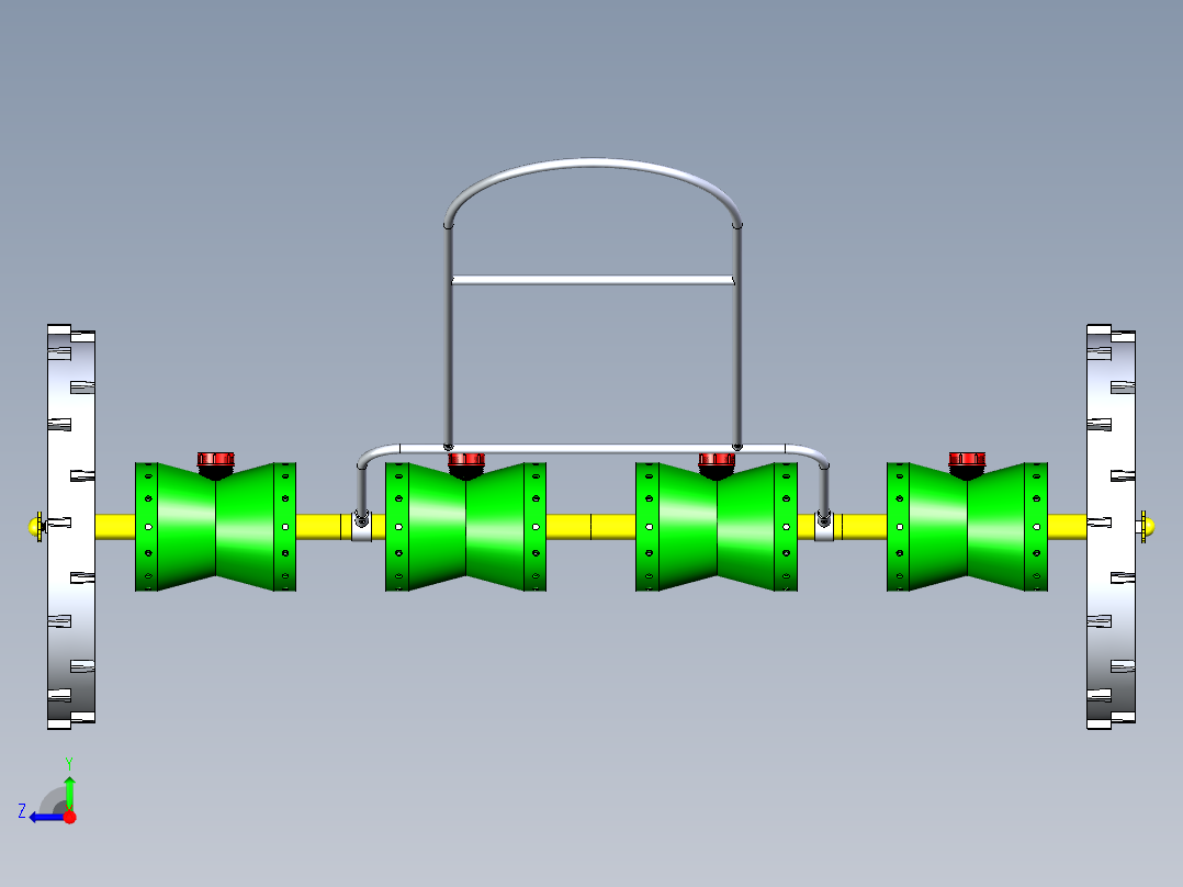 B3003340-鼓式播种机右视图