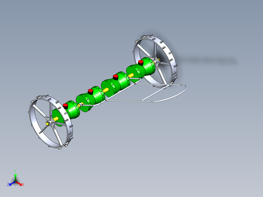 B3003340-鼓式播种机正等轴测图