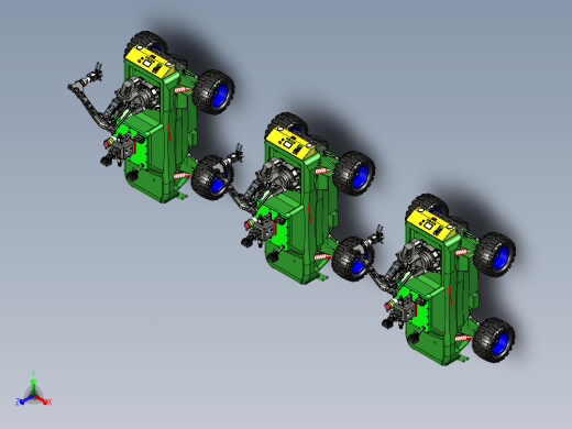 自主移动的复合越野玩具小车模型正等轴测缩略图