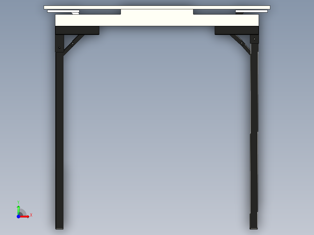 折叠伸展桌前视图