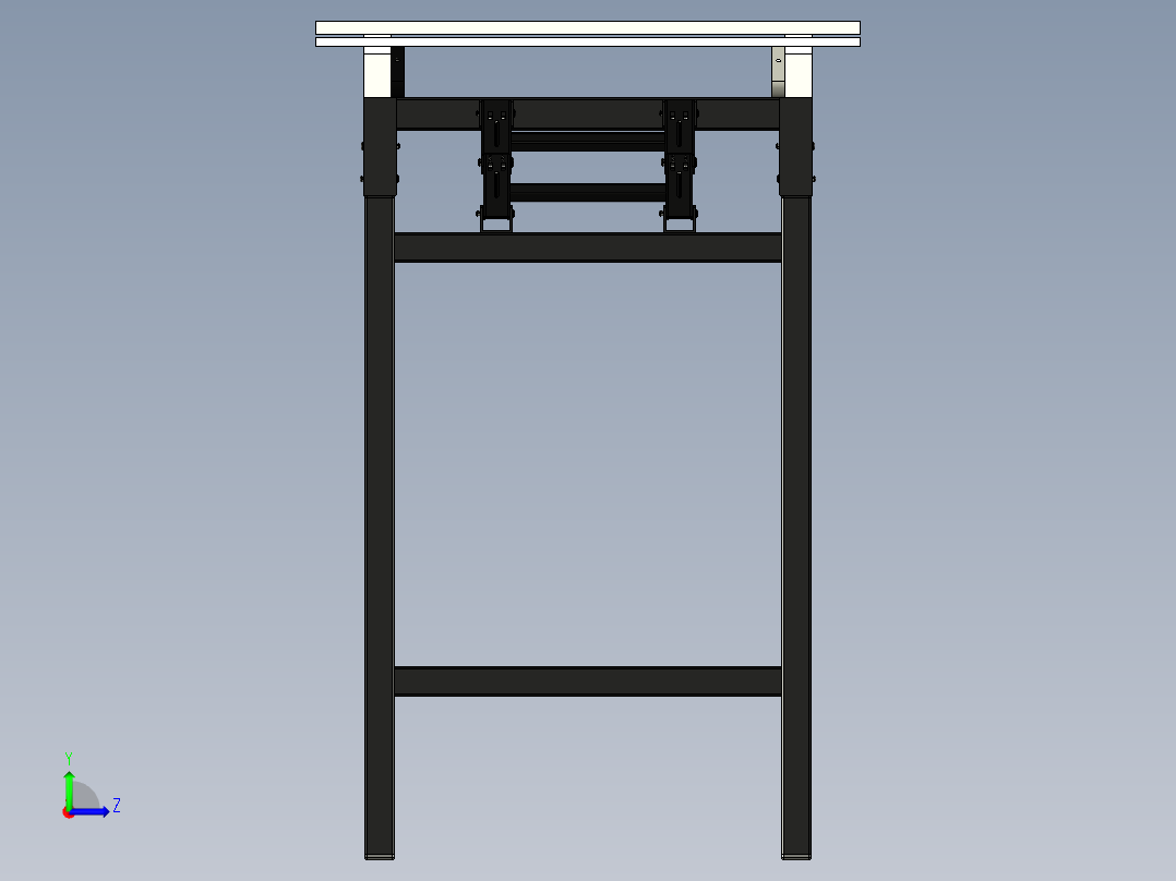 折叠伸展桌左视图