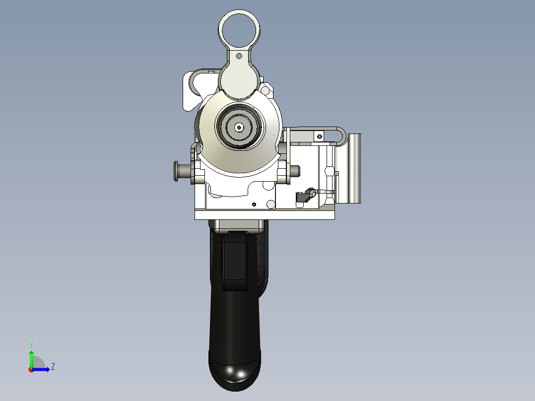 手枪左轮冲锋枪老式狙击步枪设计3D图纸hk21e-belt-fed-machine-gun-1 6 IGS左视图