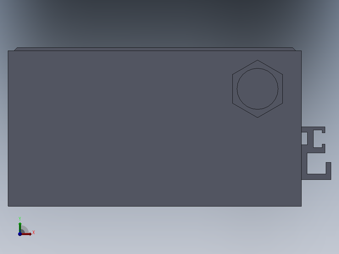 气缸CDY1S25H_200B_A73HL前视图