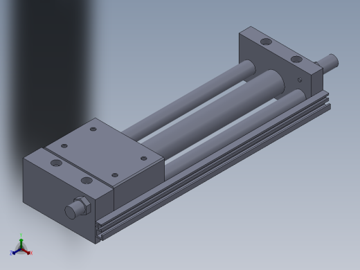 气缸CDY1S25H_200B_A73HL正等轴测缩略图