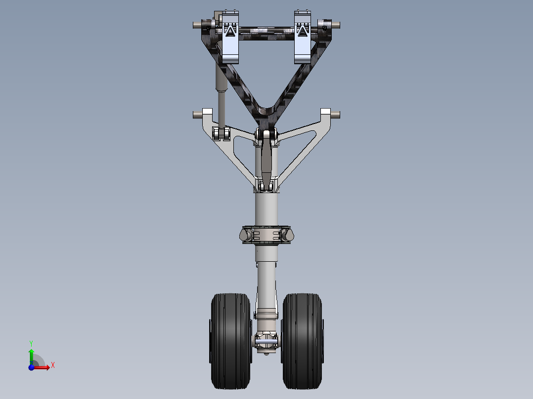 波音 747 - 起落架前视图