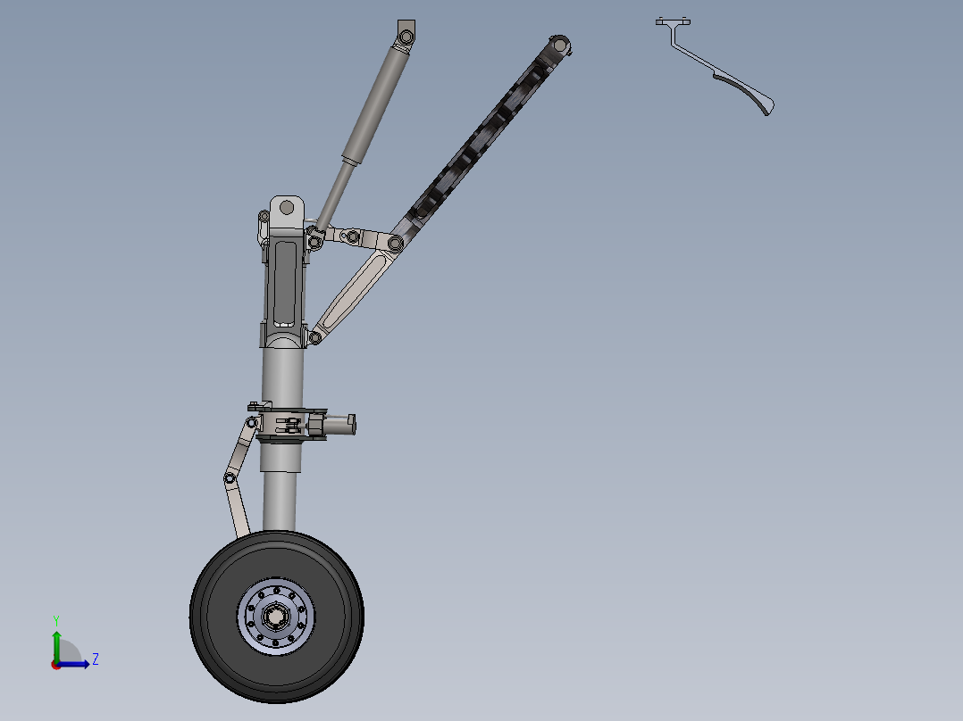 波音 747 - 起落架左视图