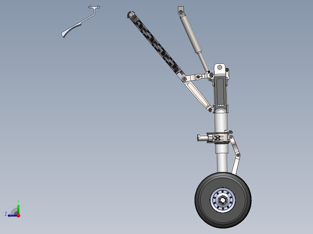 波音 747 - 起落架右视图
