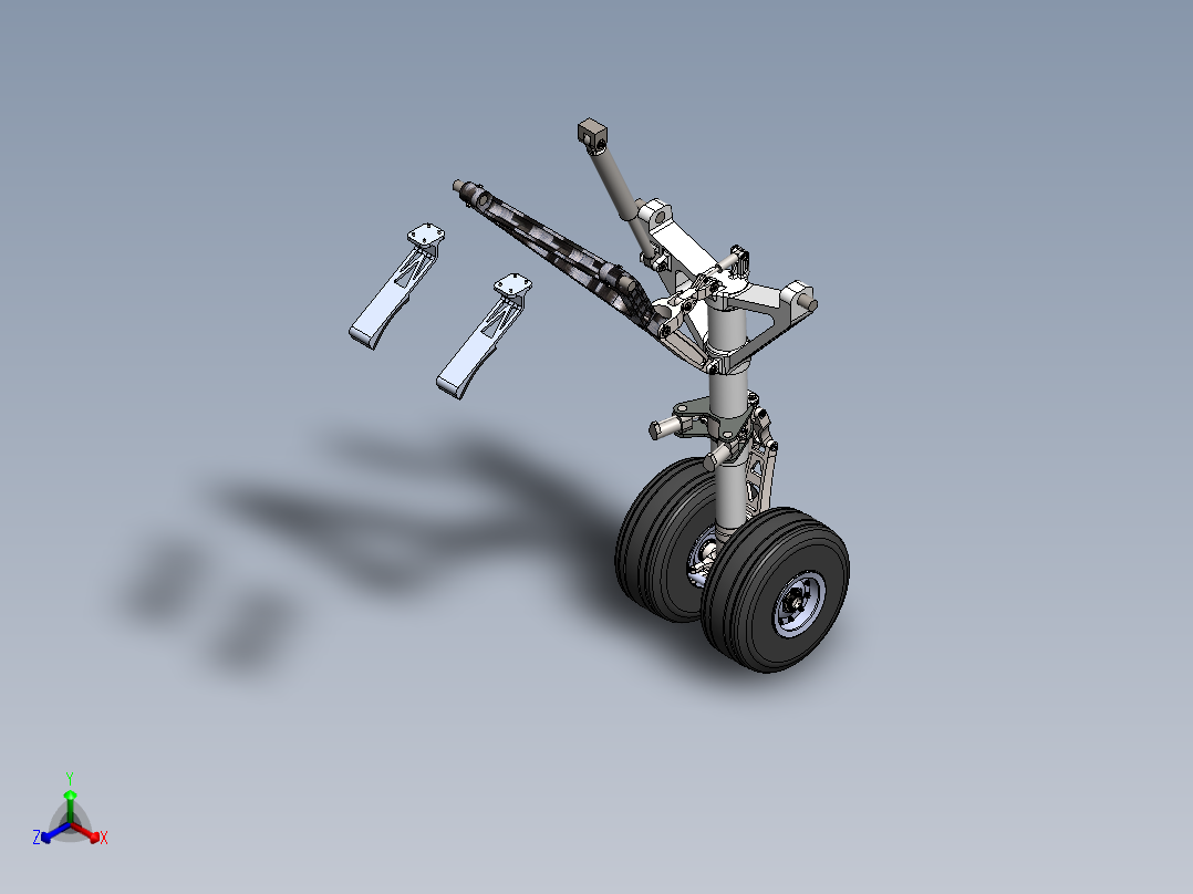 波音 747 - 起落架正等轴测图