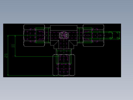 PARKER管接头EO Union tee T04LL71_front