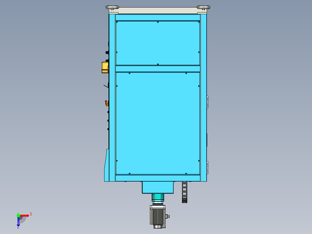 热铆焊接机（双丝杆传动热熔机）俯视图