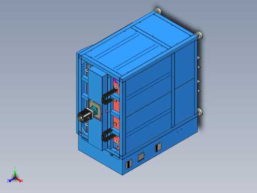 热铆焊接机（双丝杆传动热熔机）正等轴测缩略图