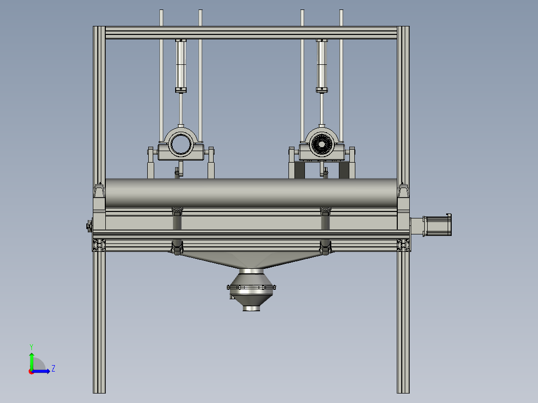 机械加工的自动化内孔磨床左视图