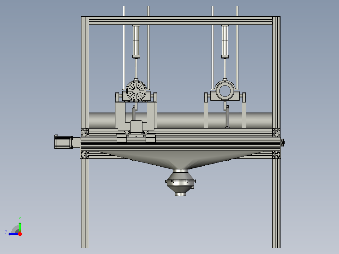 机械加工的自动化内孔磨床右视图