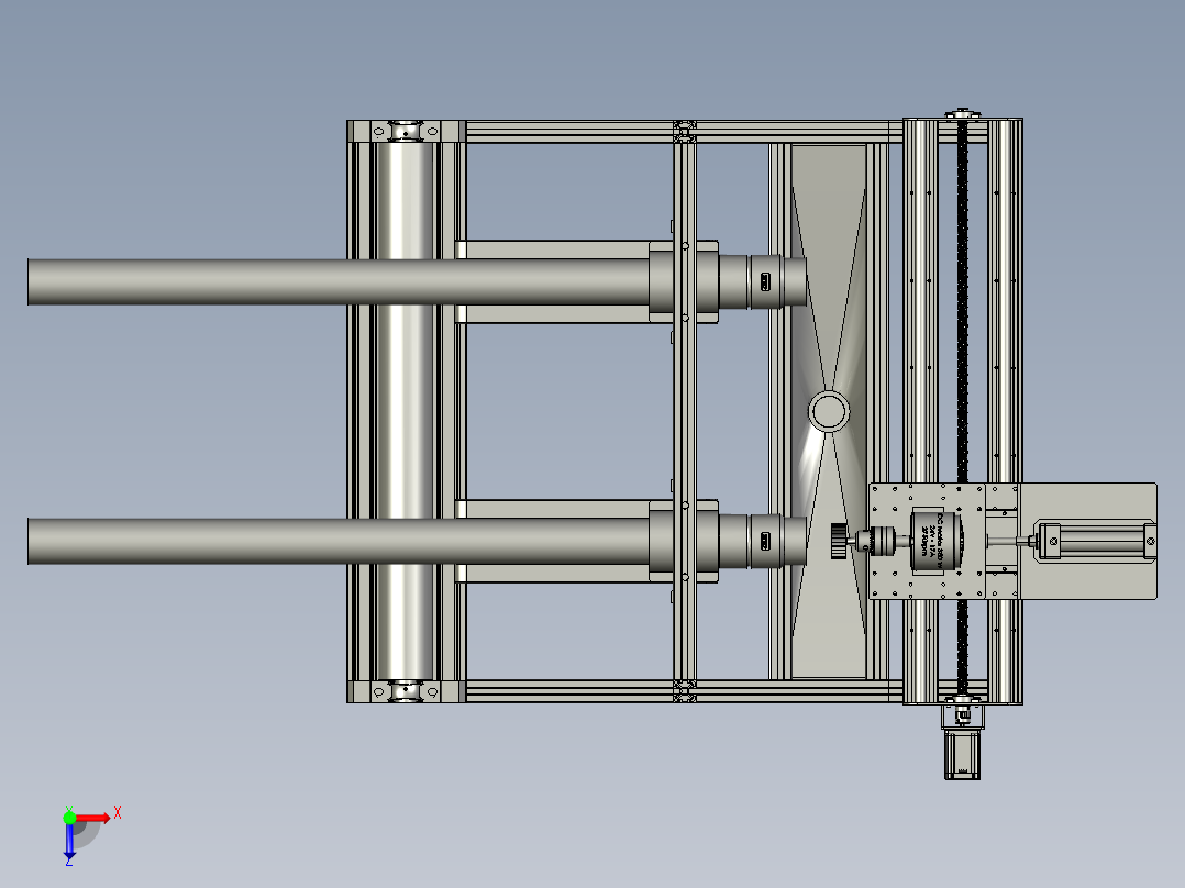 机械加工的自动化内孔磨床俯视图