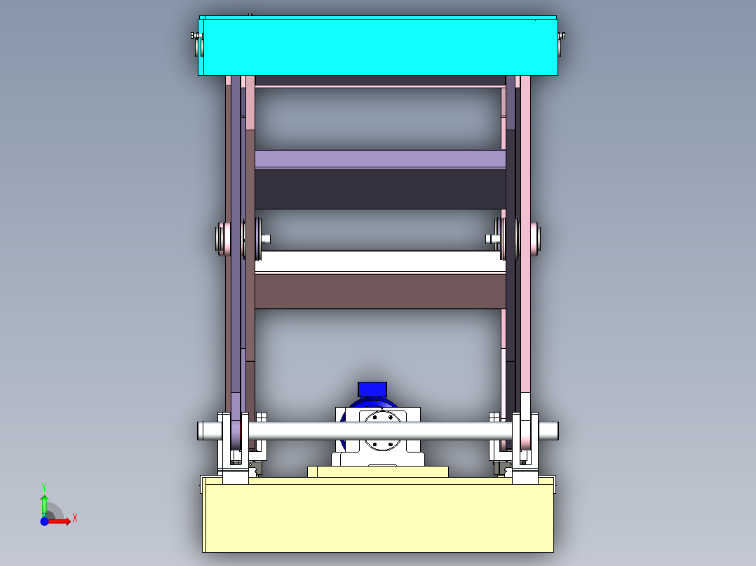 电机+丝杆升降平台设计前视图