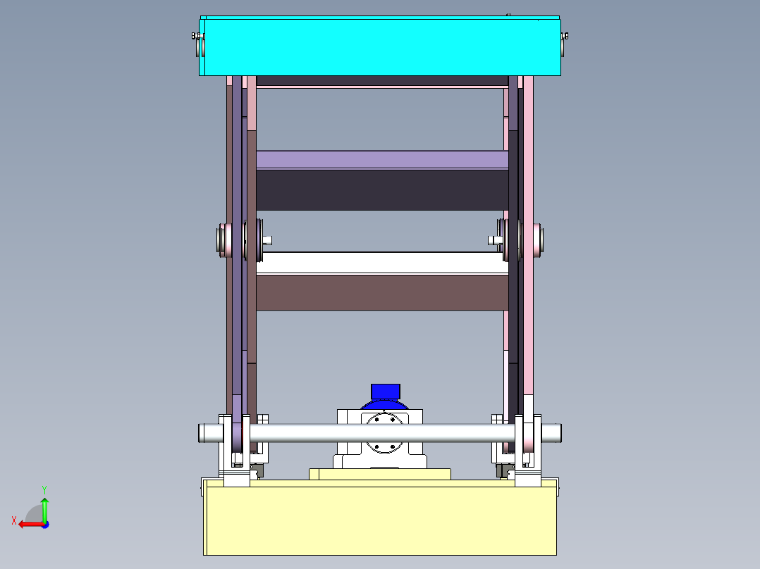 电机+丝杆升降平台设计后视图