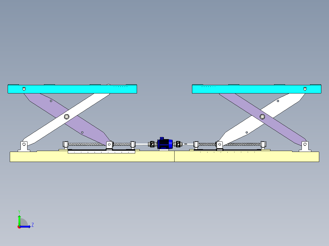 电机+丝杆升降平台设计左视图