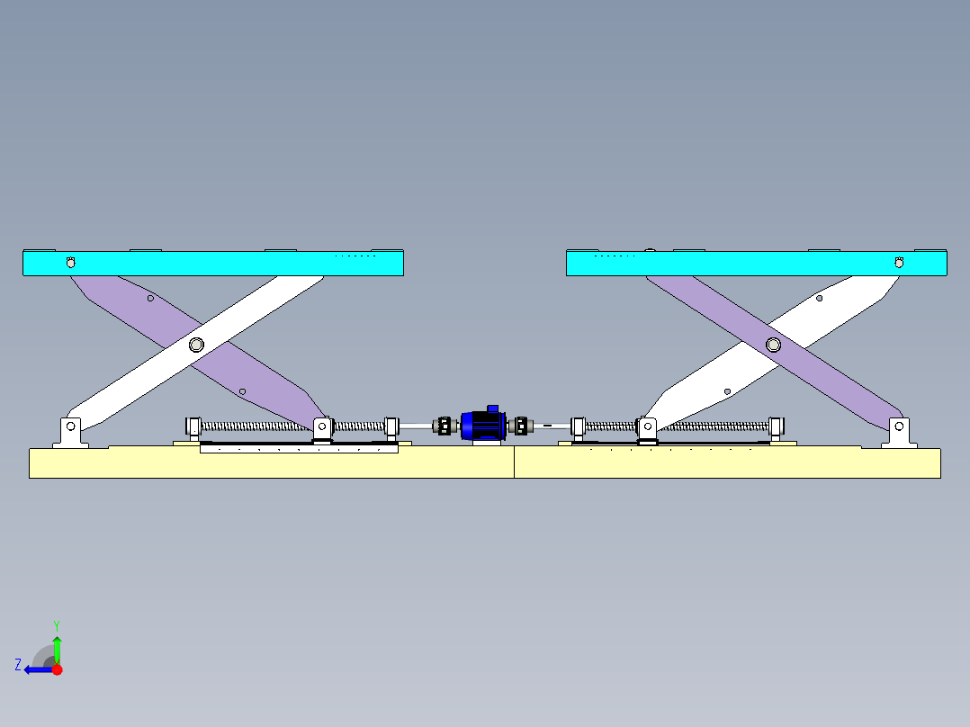 电机+丝杆升降平台设计右视图