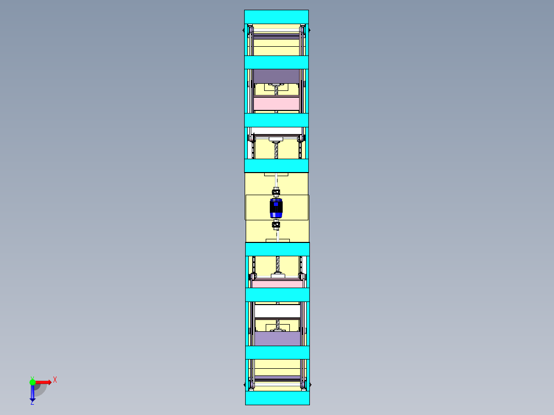 电机+丝杆升降平台设计俯视图