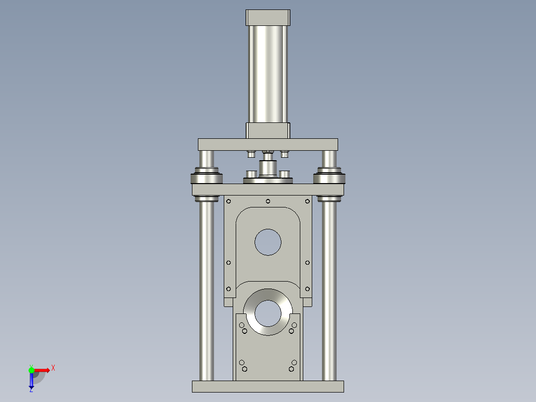 裁管机装配俯视图