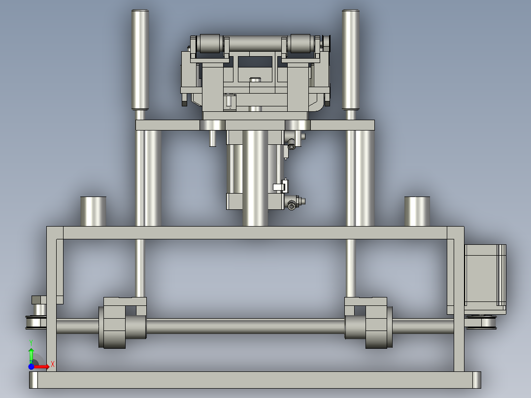 顶升换向输送装置前视图