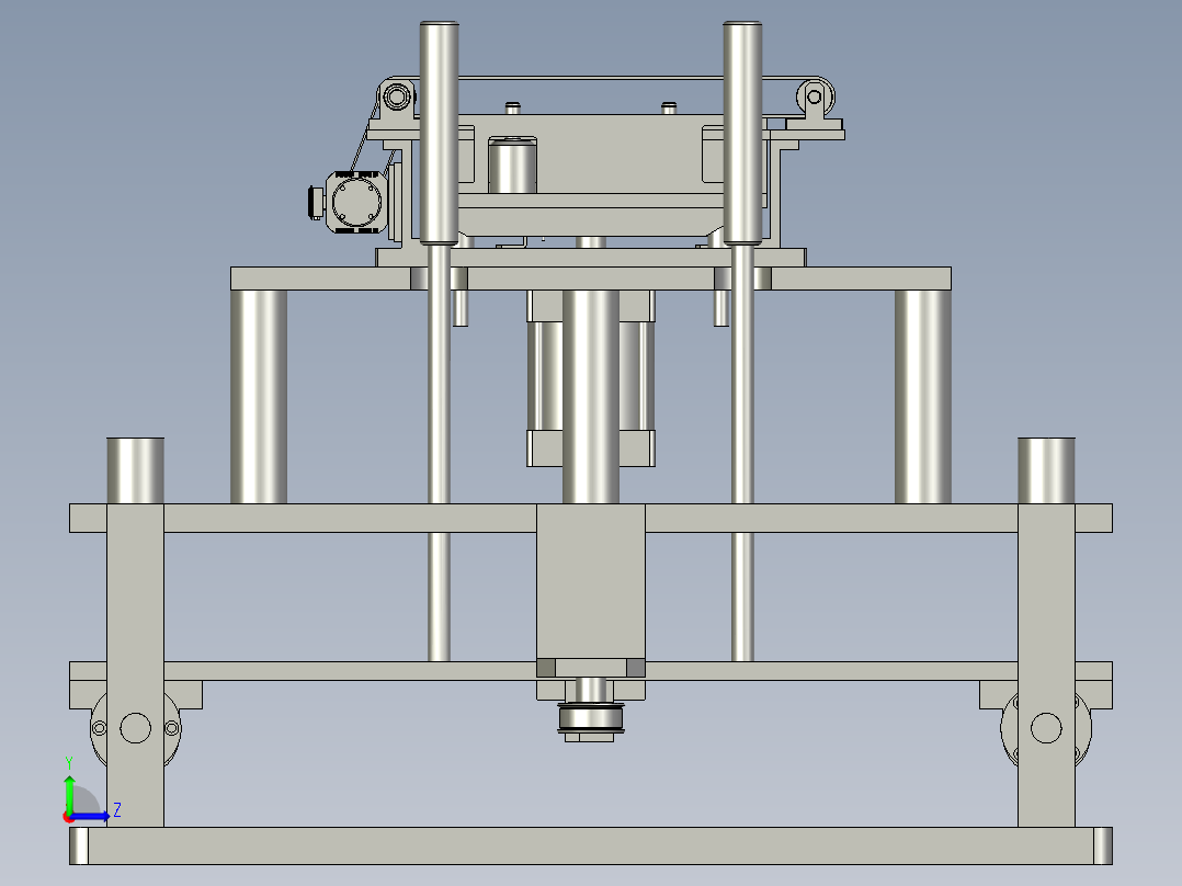 顶升换向输送装置左视图