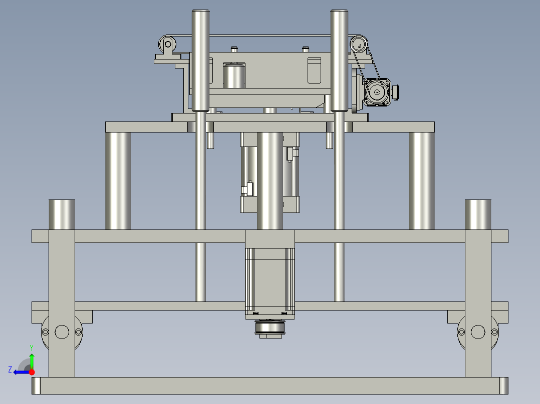 顶升换向输送装置右视图