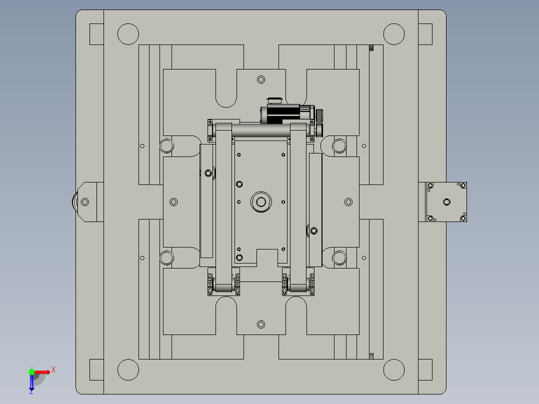 顶升换向输送装置俯视图