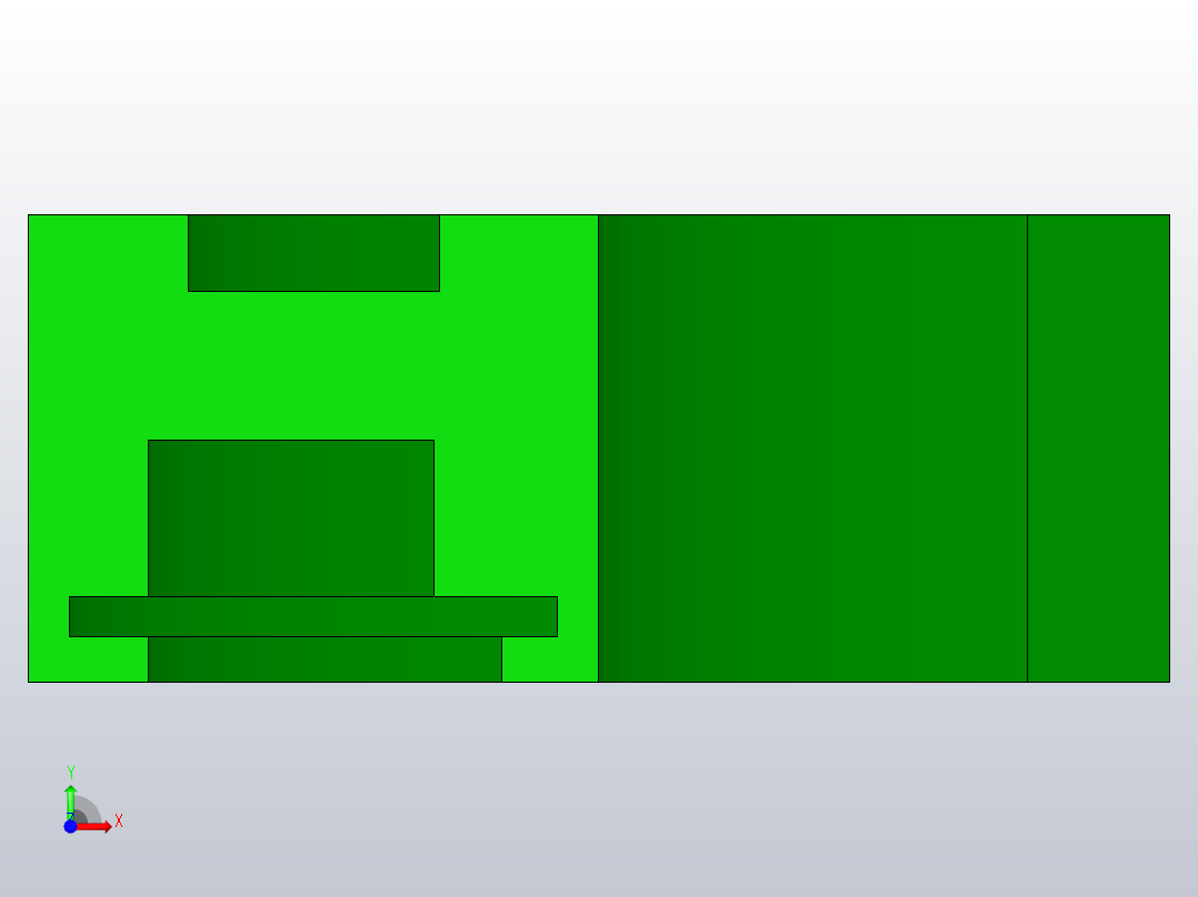ZWGD-SC881-K325-TA30-R610-N1-C1磁性转弯轨道前视图
